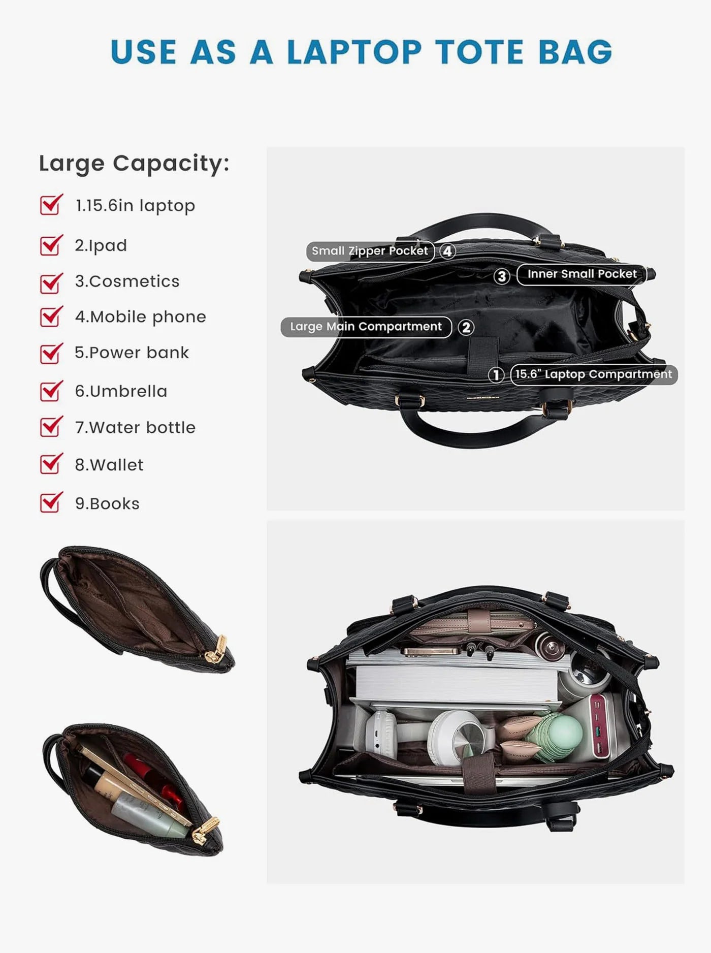 LINEFASH 2in1 luxury lunch handbag